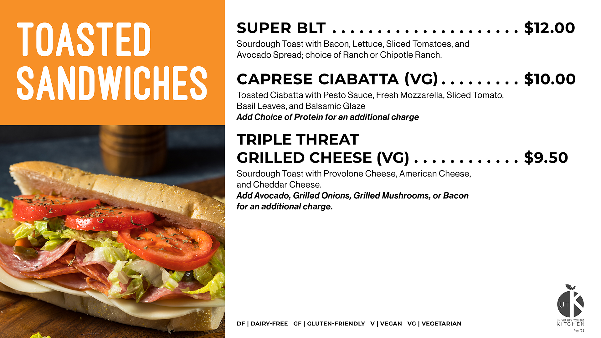 UTK Toasted Sandwiches